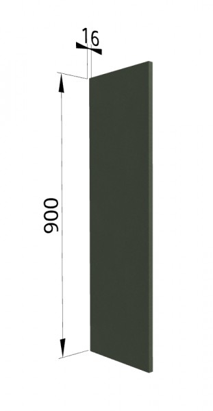 Панель торцевая ВП Квадро (для шкафа верхнего высокого) Оливково-зеленый в Саянском - sayanskij.mebel54.com | фото