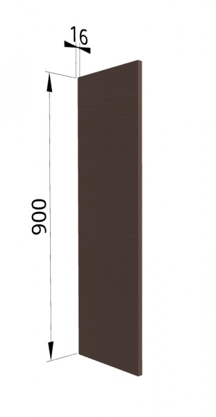 Панель торцевая ВП Квадро (для шкафа верхнего высокого) Шоколад кожа в Саянском - sayanskij.mebel54.com | фото