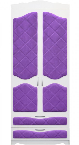 Шкаф 2-х створчатый с ящиками серии Иллюзия 32 Фиолетовый в Саянском - sayanskij.mebel54.com | фото