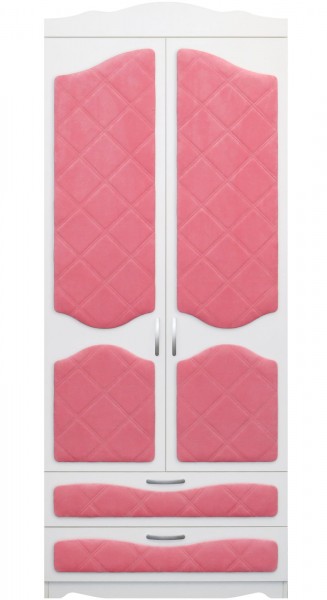 Шкаф 2-х створчатый с ящиками серии Иллюзия 89 Розовый в Саянском - sayanskij.mebel54.com | фото