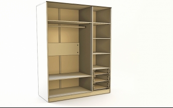 Шкаф 3-х створчатый с ящиками Флёр (Белый/корпус Выбеленное дерево) в Саянском - sayanskij.mebel54.com | фото