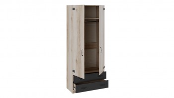 Шкаф для одежды комбинированный «Окланд» (Фон Черный/Дуб Делано) в Саянском - sayanskij.mebel54.com | фото