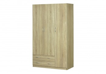 Шкаф для платья и белья 3-х дверный без зеркала Дуб Сонома в Саянском - sayanskij.mebel54.com | фото