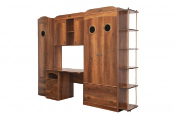 Шкаф комбинированный для одежды «Навигатор» (Дуб Каньон) в Саянском - sayanskij.mebel54.com | фото
