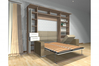 Шкаф-кровать с диваном Каролина в Саянском - sayanskij.mebel54.com | фото