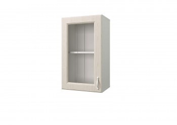 Шкаф с витриной Принцесса (Бежевый/Белый/ширина 400) в Саянском - sayanskij.mebel54.com | фото