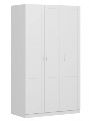 Шкаф трехдверный Пегас сборный белый в Саянском - sayanskij.mebel54.com | фото
