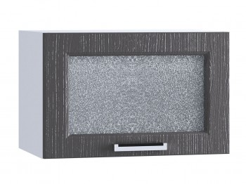 Шкаф верхний горизонтальный со стеклом 500, ШВГС 500 (Клен серый/корпус белый) в Саянском - sayanskij.mebel54.com | фото