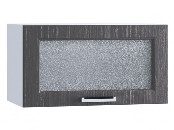 Шкаф верхний горизонтальный со стеклом 600, ШВГС 600 (Клен серый/корпус белый) в Саянском - sayanskij.mebel54.com | фото