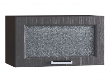 Шкаф верхний горизонтальный со стеклом 600, ШВГС 600 (Клен серый/корпус венге) в Саянском - sayanskij.mebel54.com | фото