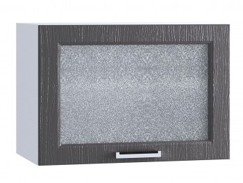 Шкаф верхний горизонтальный со стеклом 609, ШВГС 609 (Клен серый/корпус белый) в Саянском - sayanskij.mebel54.com | фото