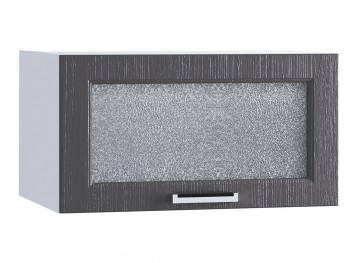 Шкаф верхний горизонтальный со стеклом 610, ШВГС 610 (Клен серый/корпус белый) в Саянском - sayanskij.mebel54.com | фото