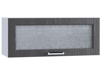 Шкаф верхний горизонтальный со стеклом 800, ШВГС 800 (Клен серый/корпус белый) в Саянском - sayanskij.mebel54.com | фото
