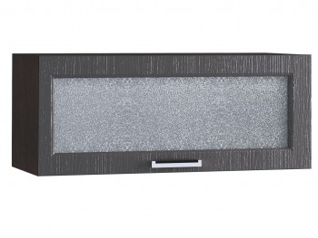 Шкаф верхний горизонтальный со стеклом 800, ШВГС 800 (Клен серый/корпус венге) в Саянском - sayanskij.mebel54.com | фото