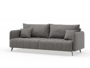Валериан диван трёхместный прямой Стальной, ткань RICO FLEX 9292 в Саянском - sayanskij.mebel54.com | фото