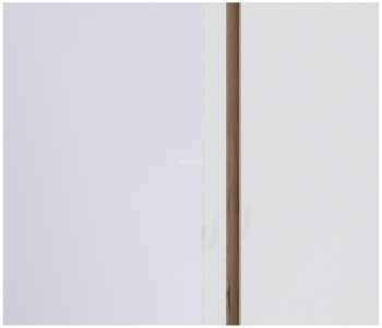 Веста СБ-2258 Шкаф 3х дверный с зеркалом Дуб Бунратти/Белый глянец в Саянском - sayanskij.mebel54.com | фото