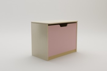 Ящик для игрушек Грэйси (Розовый/корпус Клен) в Саянском - sayanskij.mebel54.com | фото